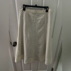 Liz Claiborne Linen Cream A-Line Skirt, Size 6